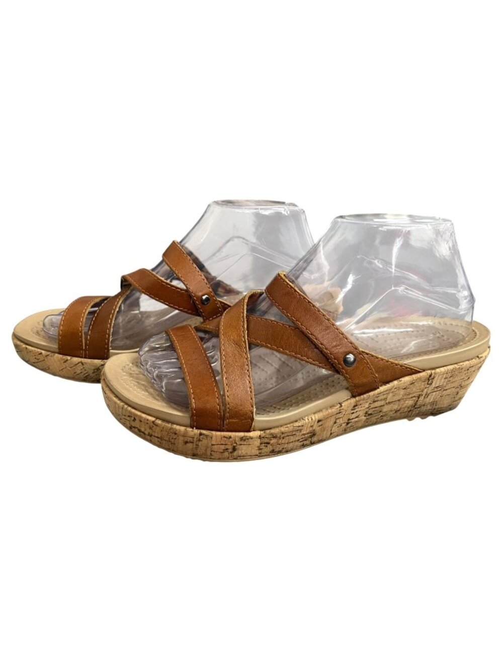 Women's Crocs A-Leigh Mini Wedge Sandals Size 7